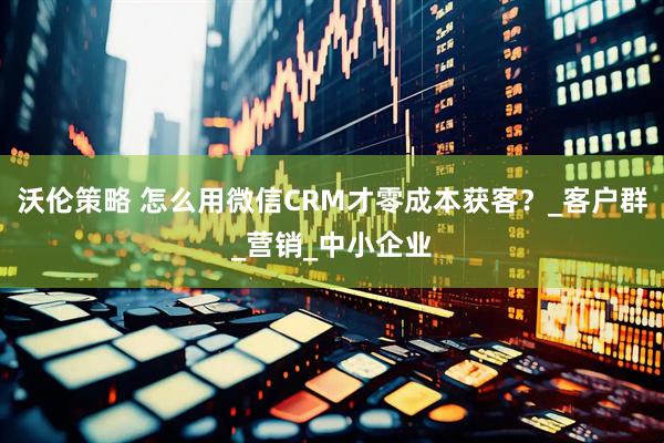 沃伦策略 怎么用微信CRM才零成本获客？_客户群_营销_中小企业