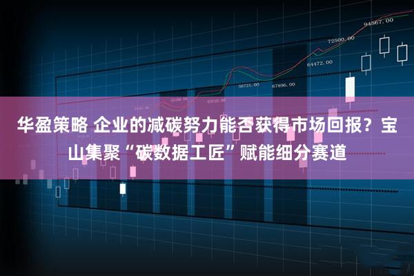 华盈策略 企业的减碳努力能否获得市场回报？宝山集聚“碳数据工匠”赋能细分赛道